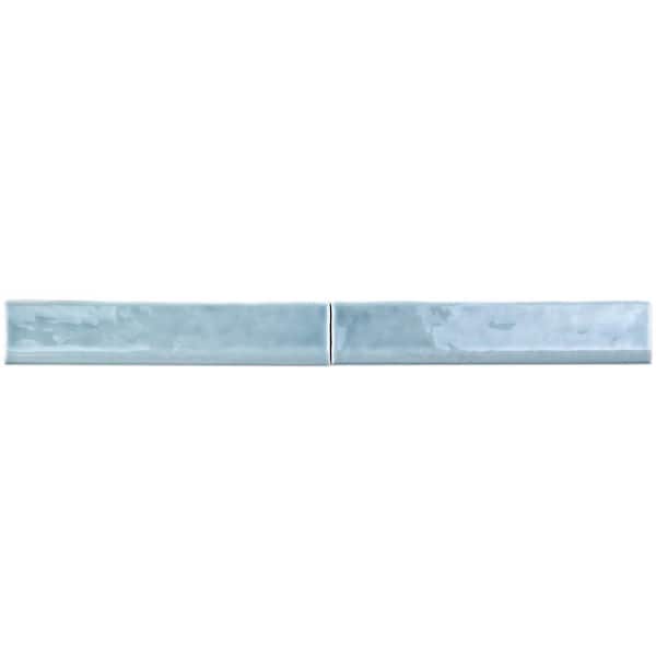 Ivy Hill Tile Newport Light Blue 1.97 in. x 9.84 in. Polished