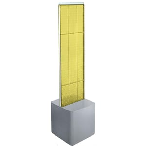 52 in. H x 13.5 in. W 2-Sided Pegboard Floor Display on Silver Studio Base