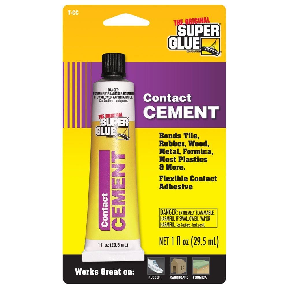 Emraw Contact Cement Super Strong Adhesive Glue 1 fl. Oz. (30 ml) Safe  Smooth Wrinkle Acid Free - Bonds on Metal, Wood, Formica, Rubber, Tile 