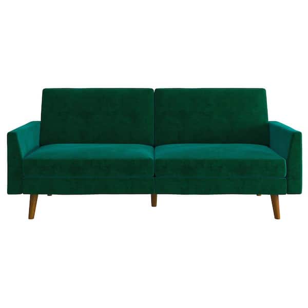 DHP Jena Green Velvet Futon with Coils