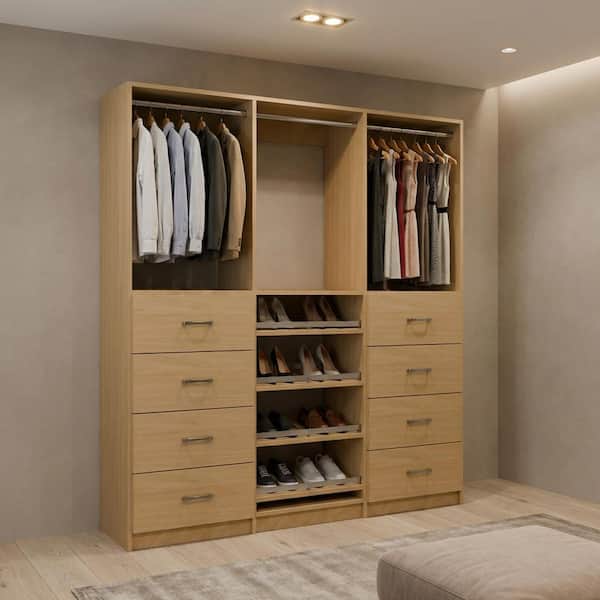 MODULAR CLOSETS Alto 81 in. W White Tower System 2 4-Drawer with