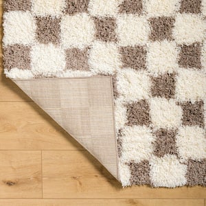 Urban Shag Brown/Cream Fill in Later 7 ft. x 10 ft. Indoor Area Rug