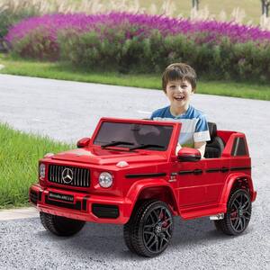 12-Volt Electric Car Kids Ride on Car with Remote Control Licensed Mercedes Benz AMG G63 Battery Powered Vehicle ,Red