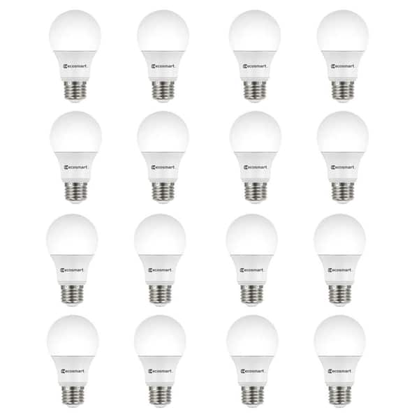 60-Watt Equivalent A19 Non-Dimmable LED Light Bulb Daylight (16-Pack)
