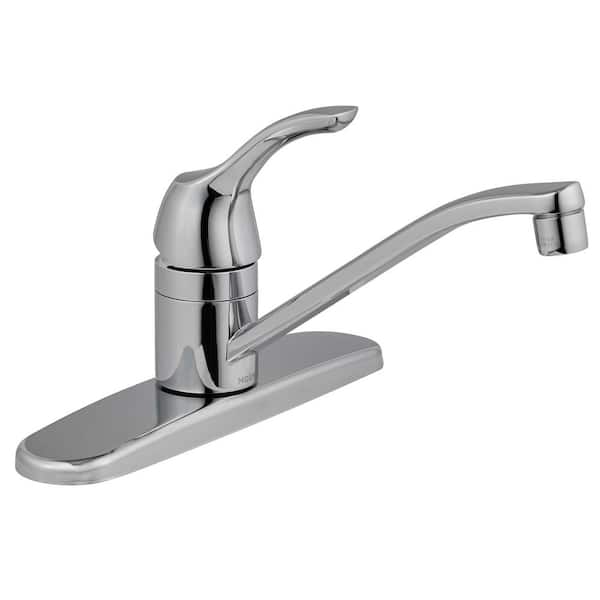 MOEN Adler Single-Handle Low Arc Standard Kitchen Faucet in Chrome