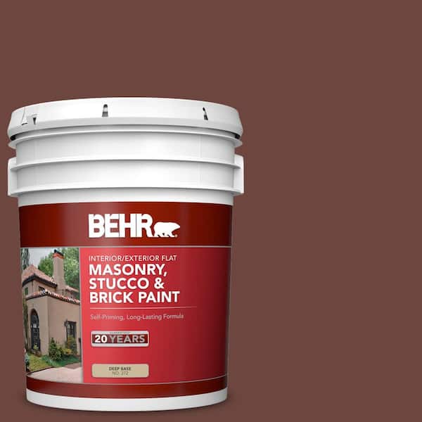 BEHR 5 gal. #PPU3-19 Moroccan Henna Flat Interior/Exterior Masonry, Stucco and Brick Paint