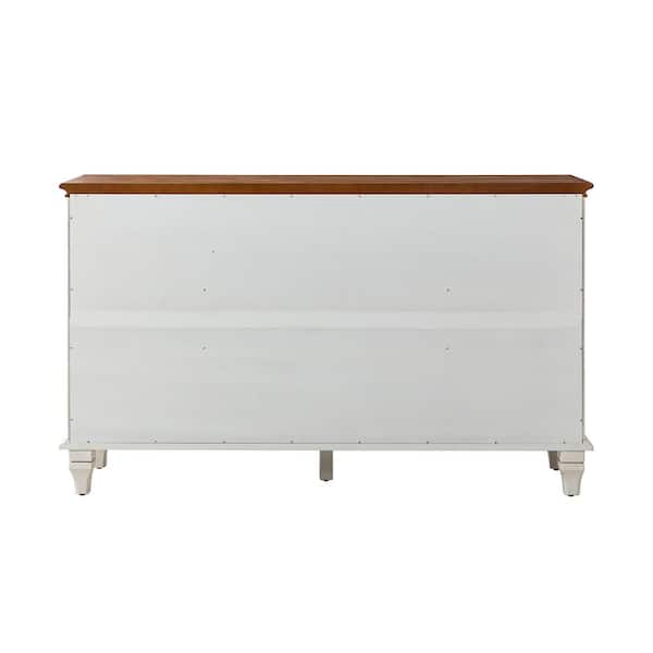 JAYDEN CREATION Rick White Wood 58 in. W Sideboard with 3-Drawer