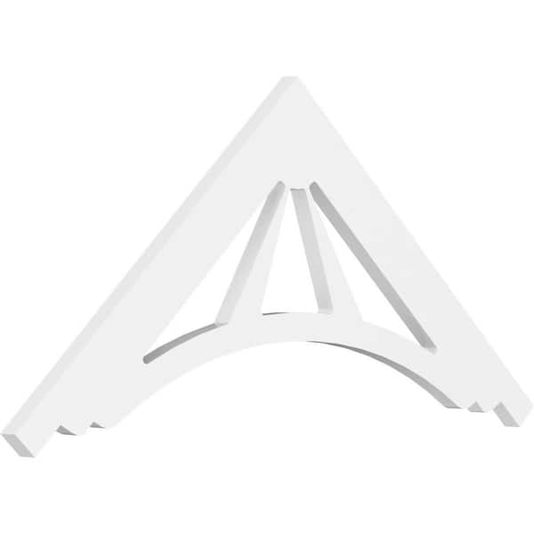 Ekena Millwork 1 in. x 36 in. x 16-1/2 in. (11/12) Pitch Stanford Gable Pediment Architectural Grade PVC Moulding