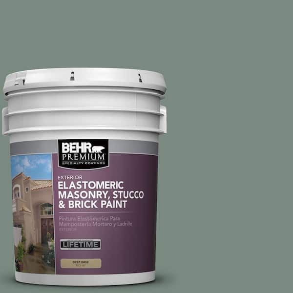 5 gal. #MS-61 Frosted Green Elastomeric Masonry, Stucco and Brick Exterior Paint