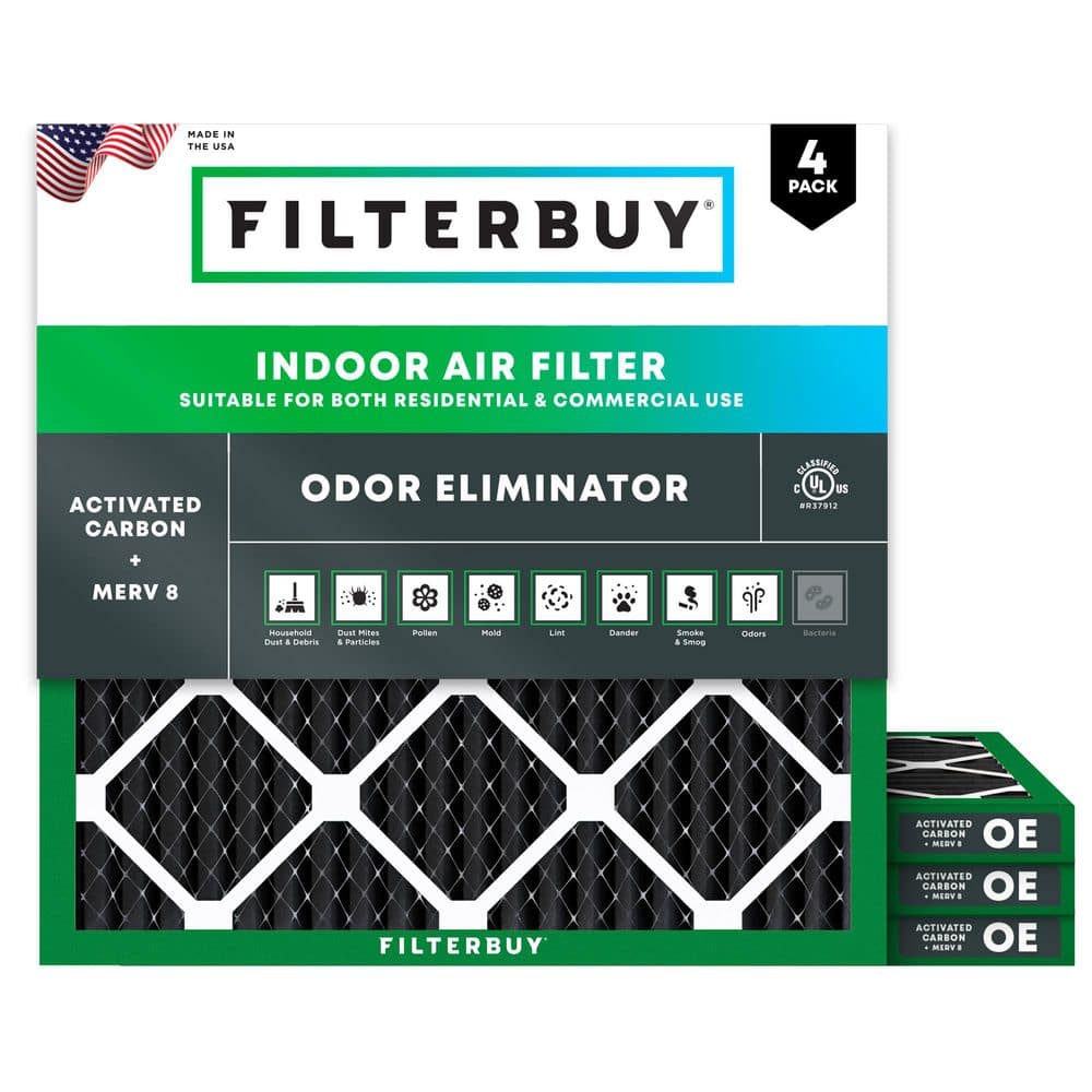 10 in. x 10 in. x 1 in. MERV 8 (FPR 5) Odor Eliminator Pleated HVAC AC Furnace Air Filters Replacement (4-Pack) price history on PriceWatchPro