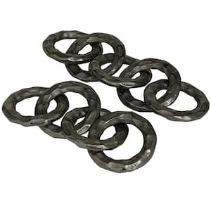 Black Aluminum Chain Sculpture (Set of 2)
