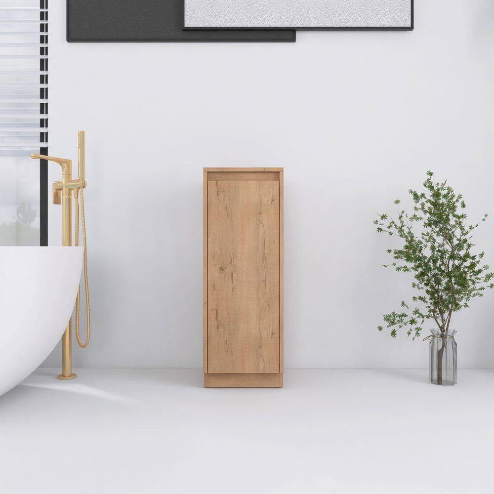 11.8 in. W x 14.9 in. D x 32.7 in. H Bathroom Storage Freestanding Cabinet in Imitative Oak price history on PriceWatchPro
