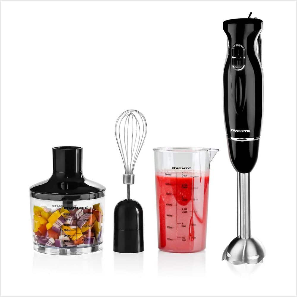 Brentwood Appliances 2-Speed Black Immersion Blender Hand Mixer and Food  Processor with Balloon Whisk 985115511M - The Home Depot