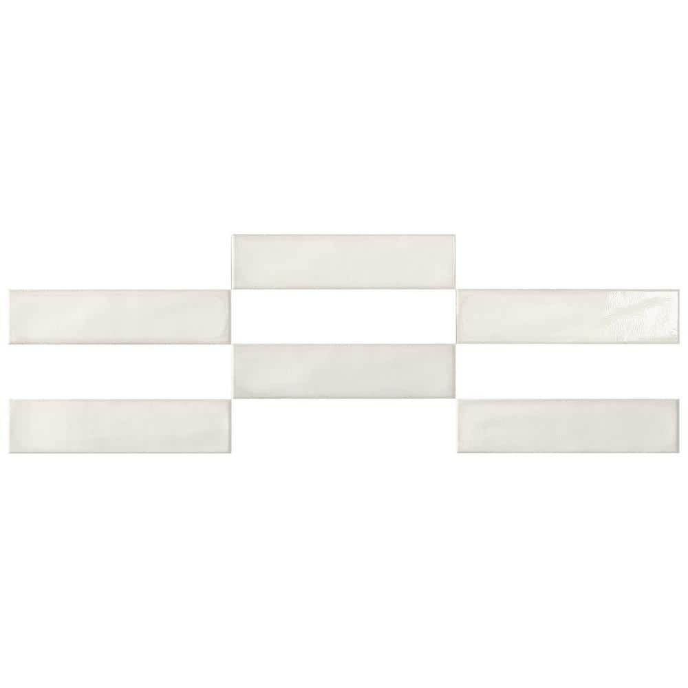 Stacy Garcia Bianco Polished Porcelain Subway Wall Tile