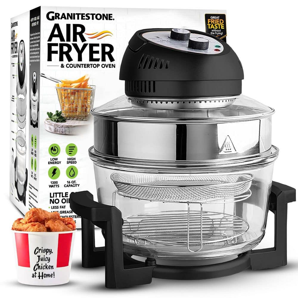 Black Oil-less Air Fryer 16 Qt - rated 4.3396 stars from 106 reviews