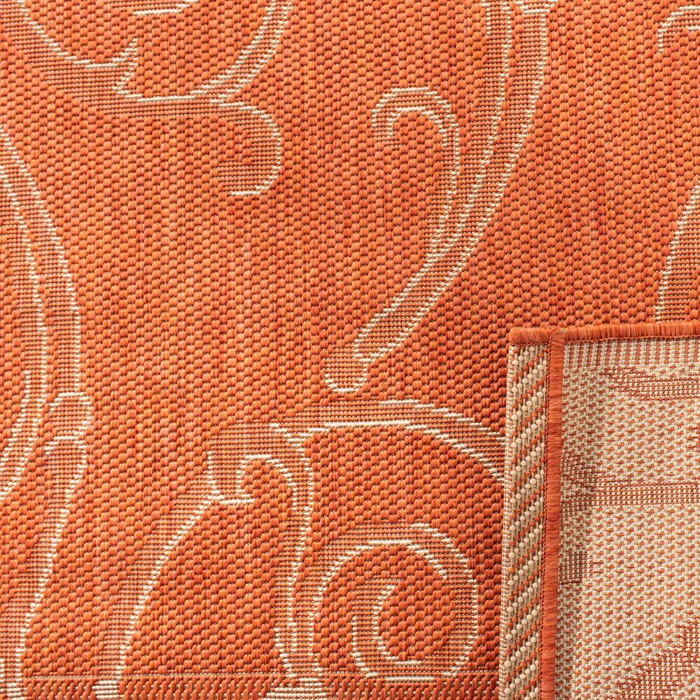 Terracotta & Natural Reversible Synthetic Area Rug, 2' x 3'7"