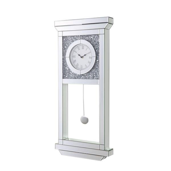 Acme Furniture Silver Analog Stainless Steel Wall Clock AC00423