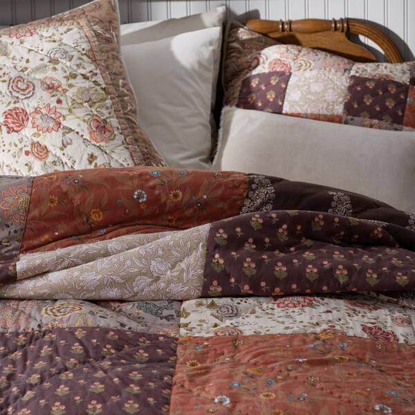 The Company Store Winter Floral Patchwork Quilt and Sham Collection - The  Home Depot