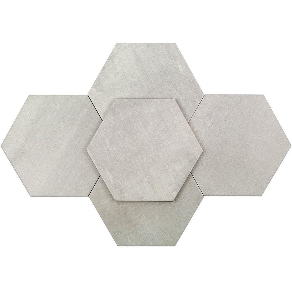 Light Gray Hexagon Matte Porcelain Floor & Wall Tile