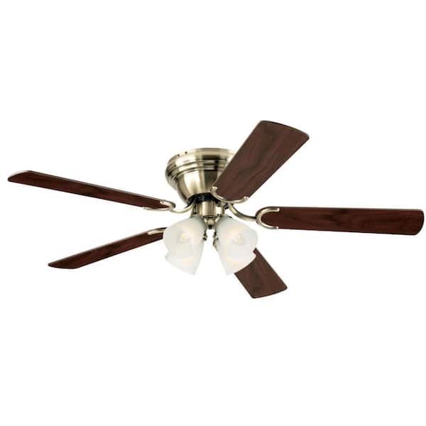Westinghouse Contempra Iv 52 In Led Antique Brass Ceiling Fan With Light Kit 7232200 The