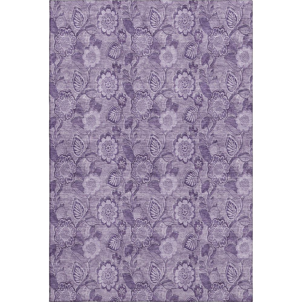 Mayfield Premium Machine Washable Abstract AMF1939 Plum 3 ft. x 4 ft. Area Rug price history on PriceWatchPro