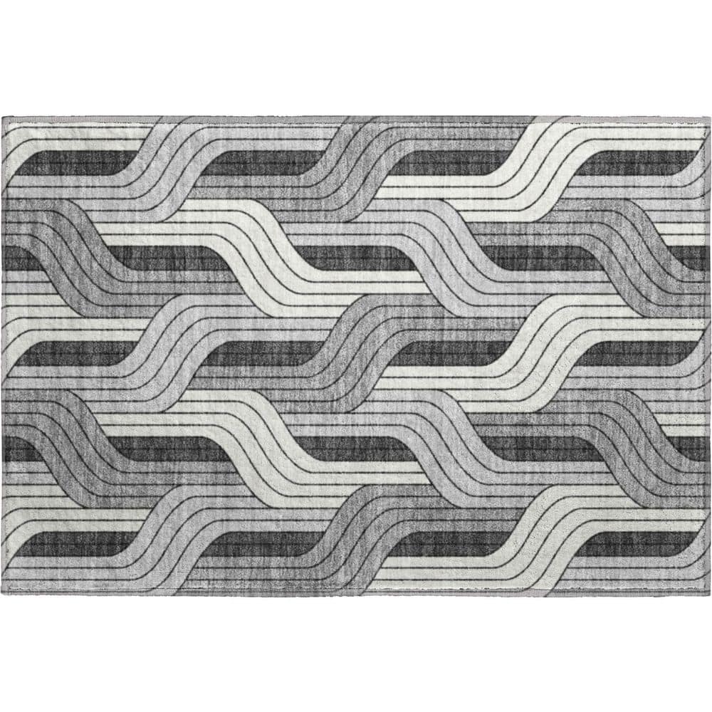 Mayfield Premium Machine Washable Abstract AMF2422 Ivory 2 ft. x 3 ft. Accent Rug price history on PriceWatchPro