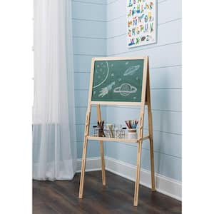 KidSpace 21.69 in. x 52.25 in. White Adjustable Bench Art Easel