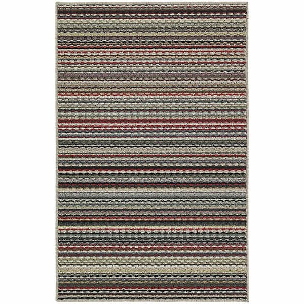 Garland Rug Carnival Stripe Random Multi 4 ft. x 6 ft. Area Rug