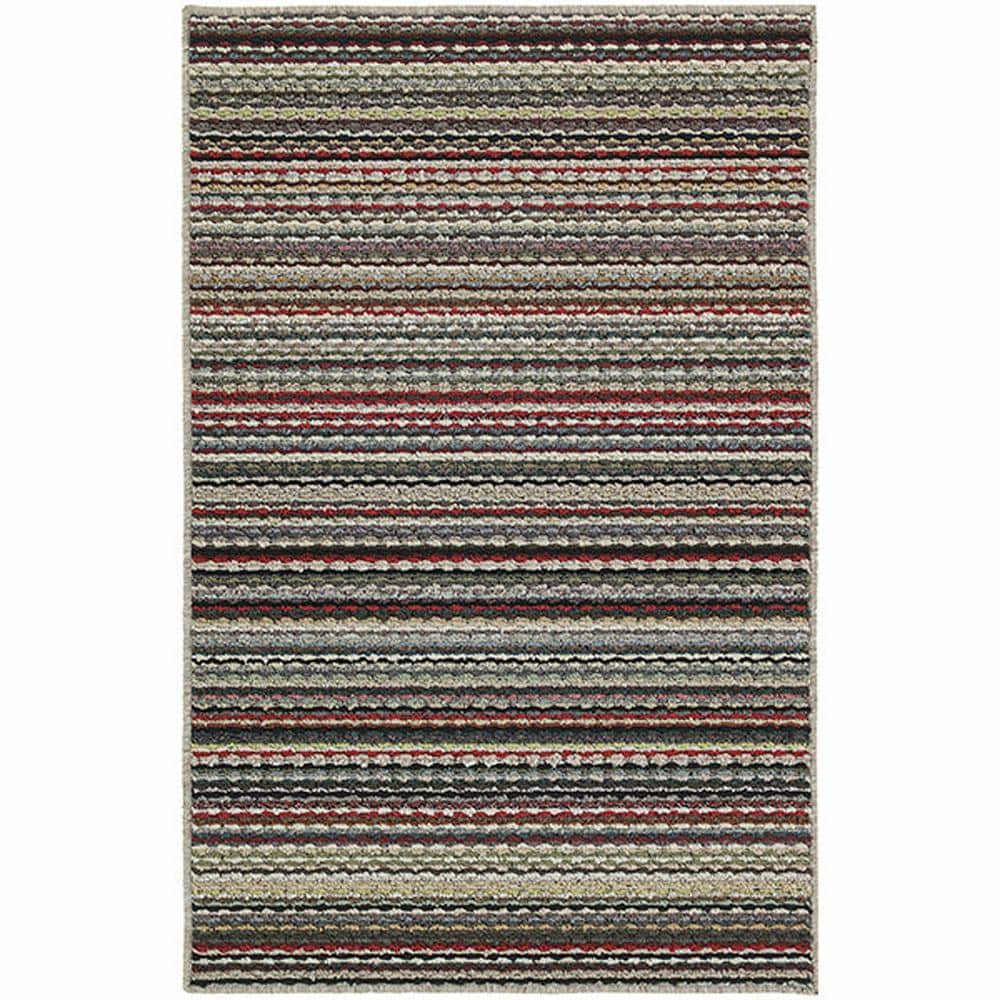 Carnival Stripe Tufted Synthetic 5' x 7' Area Rug
