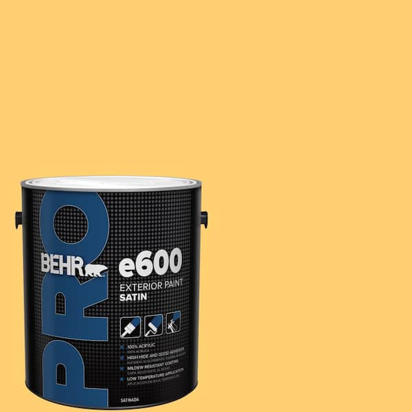 1 gal. #320B-6 Mellow Yellow Satin Exterior Paint