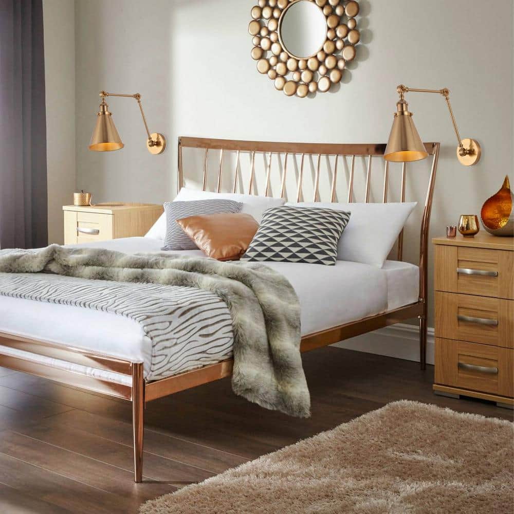 Brass Gold Adjustable Arm LED Wall Sconce