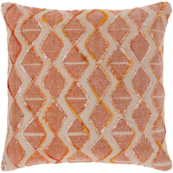 Artistic Weavers Kalyan Pink Geometric Polyester 20 in. x 20 in. Throw Pillow