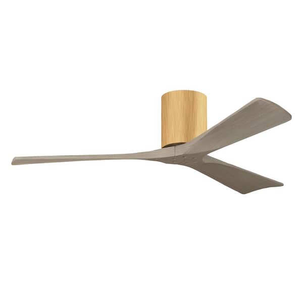 Matthews Fan Company Irene-H 52-in Gloss White Indoor/Outdoor Flush Mount Ceiling Fan with Remote (3-Blade)