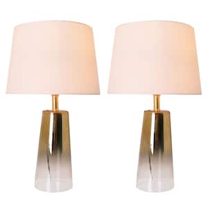Rosemary 25 in. Gold Indoor Table Lamp (Set of 2)