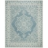 SAFAVIEH Micro-Loop Blue/Light Blue 8 ft. x 10 ft. Border Area Rug ...