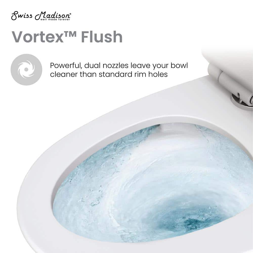 St. Tropez White Elongated Two-Piece Dual-Flush Toilet