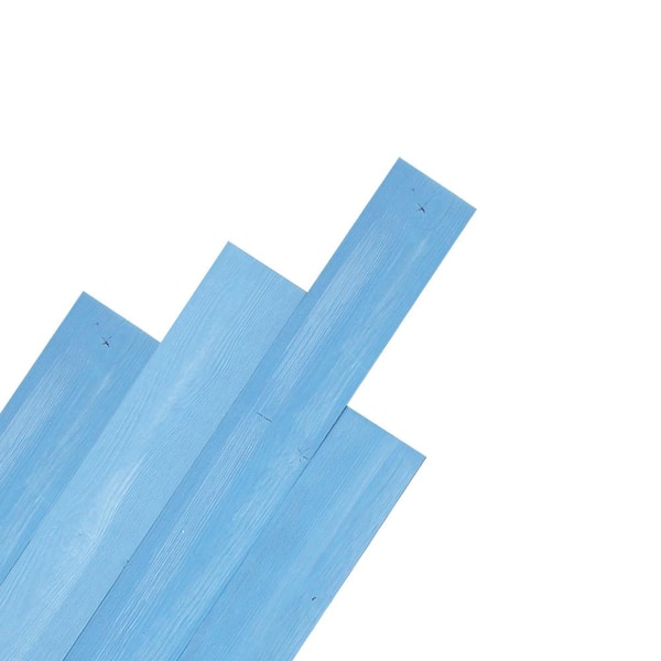 Ejoy 1/8 in. x 5 in. x 47 in. L Reclaimed Peel and Stick Finished Blue Pine Wood Wall Plank