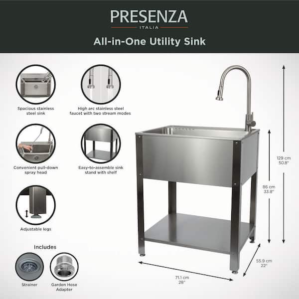 Presenza All-in-One 28 in. x 22 in x34.75 in. Freestanding
