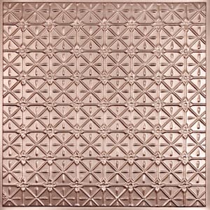Continental Faux Copper 2 ft. x 2 ft. Lay-in or Glue-up Ceiling Panel (Case of 6)