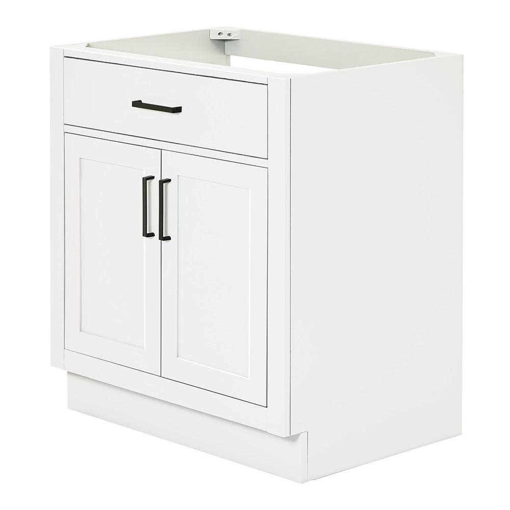 Hepburn 30" White Hardwood Single Freestanding Vanity Cabinet