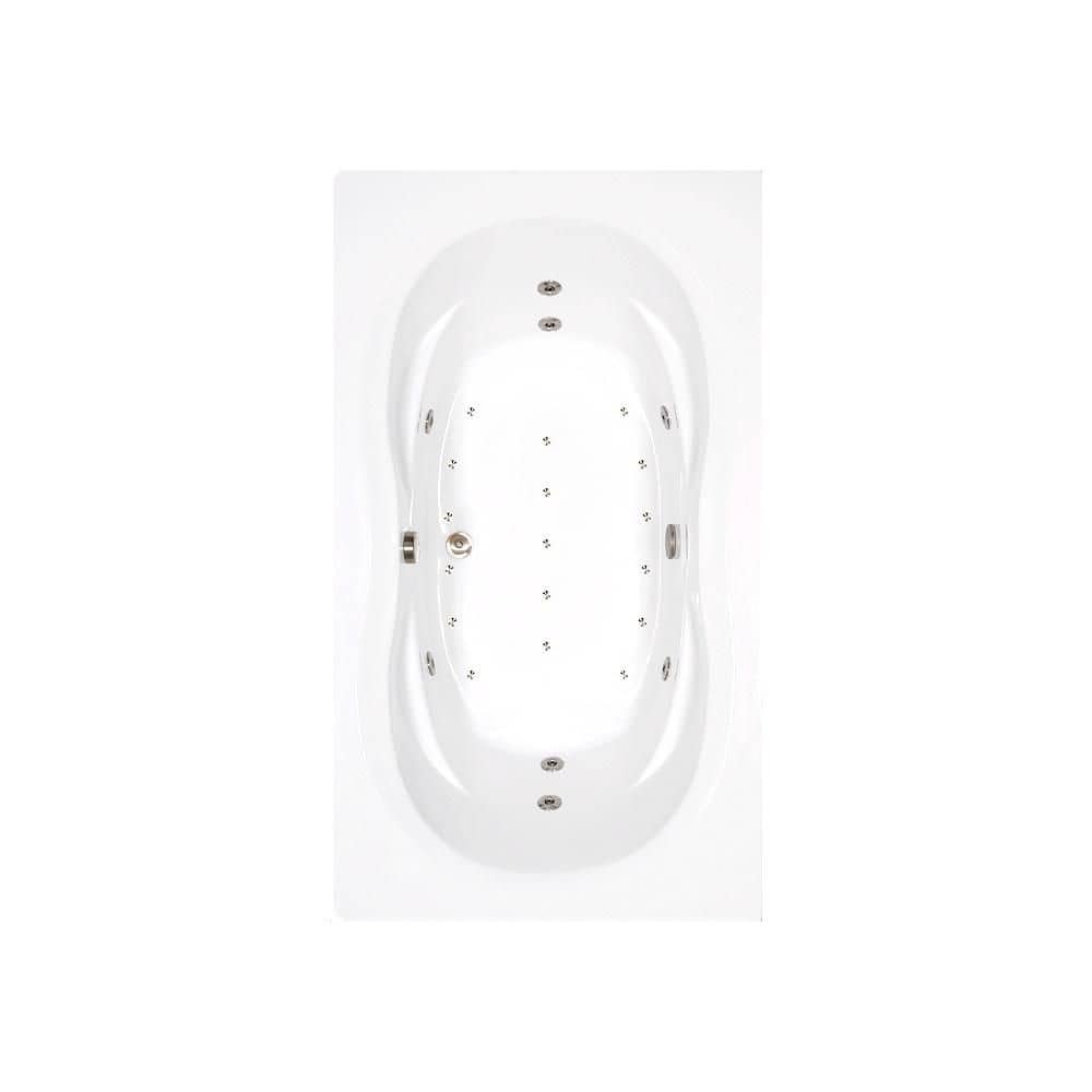 72 in. x 42 in. Acrylic Rectangular Drop-in Whirlpool and Air Bathtub with Center Drain in White price history on PriceWatchPro