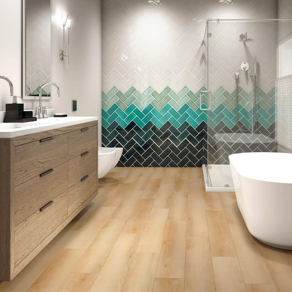 Liz Marie's Luau Blonde 20 MIL x 7 in. W x 48 in. L Click Lock Waterproof Luxury Vinyl Plank Flooring (23.2 sqft/case)