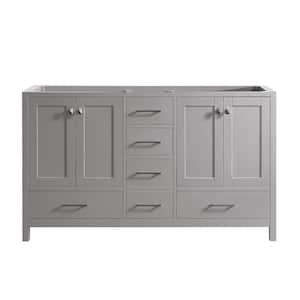 Caroline Madison 60 in. W Bath Vanity Cabinet Only in Cashmere Gray