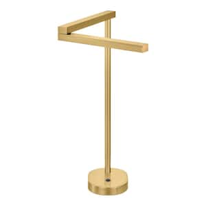 22 in. Indoor Gold Integrated LED Modern Table Lamp with Swivel Head