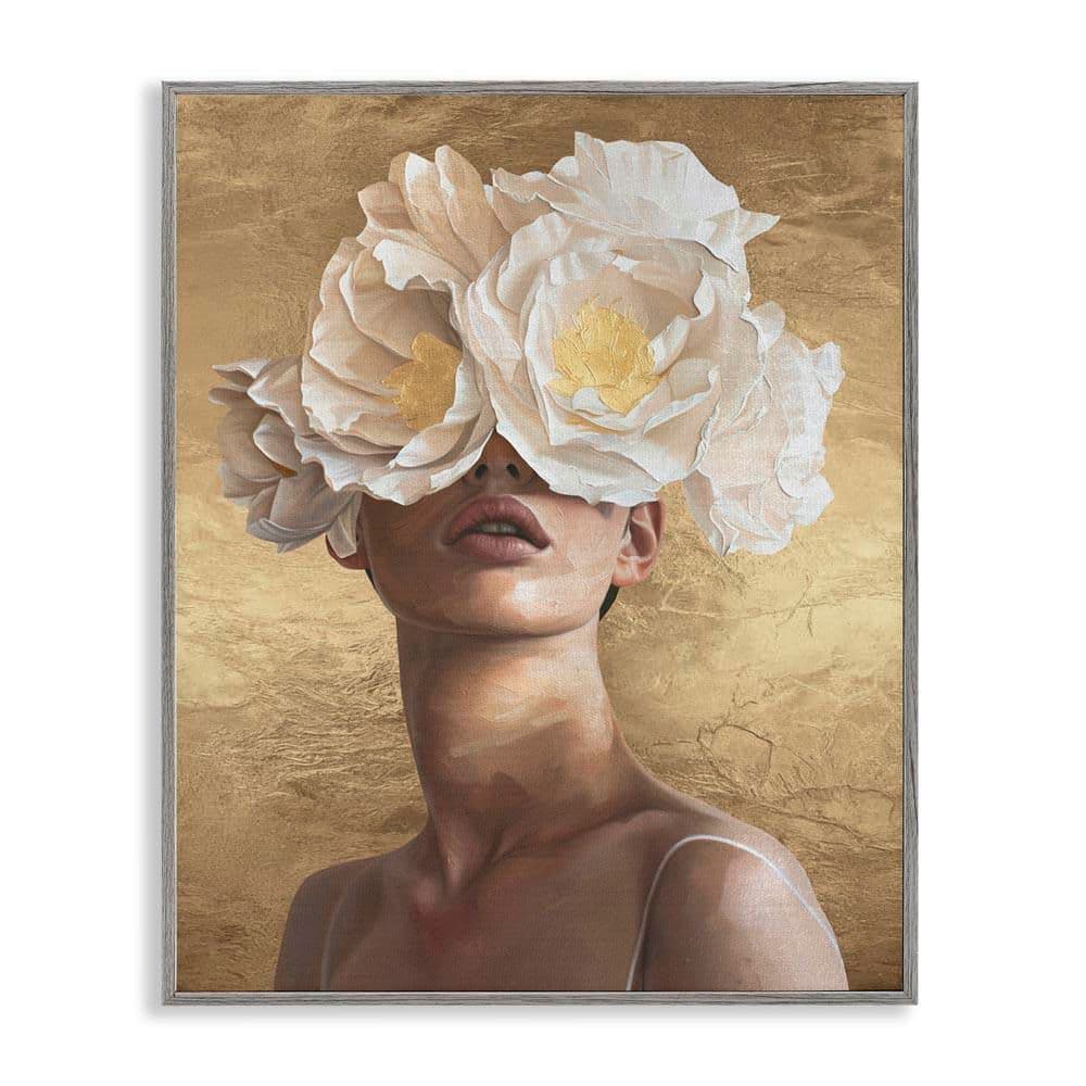 Surreal Flower Lady by Svetlana Aleynikova Gray Framed People Giclee Art Print 30 in. x 24 in. price history on PriceWatchPro