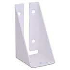 DeckLok White Powder Coated Steel Bracket with Screws for Fence Section to Deck Rail Post Connections