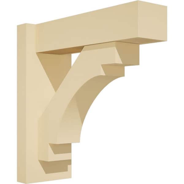 Ekena Millwork Merced 5 in. W x 14 in. H x 14 in. D Signature Urethane Polyurethane Outlooker with Block Ends