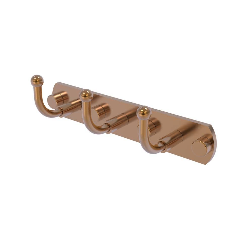 Allied Brass Skyline Collection 3 Position Robe Hook in Brushed Bronze 1020- 3-BBR - The Home Depot