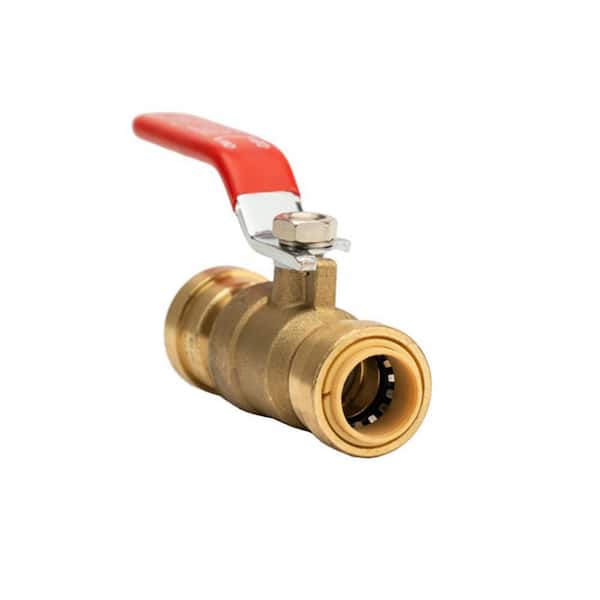 QUICKFITTING 1/2 in. Brass Push-to-Connect Full Port Ball Valve