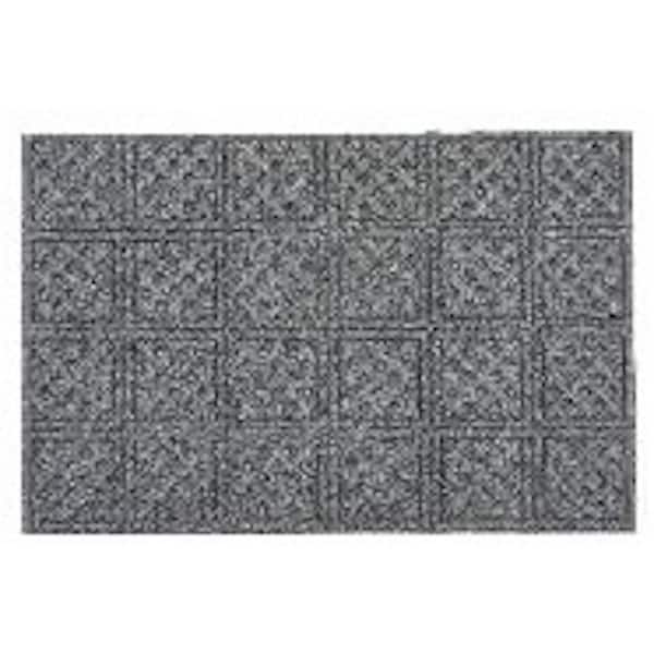 Unbranded Aqua Thirst Slate Lattice 2 ft x 3 ft synthetic fibers Door Mat area rug